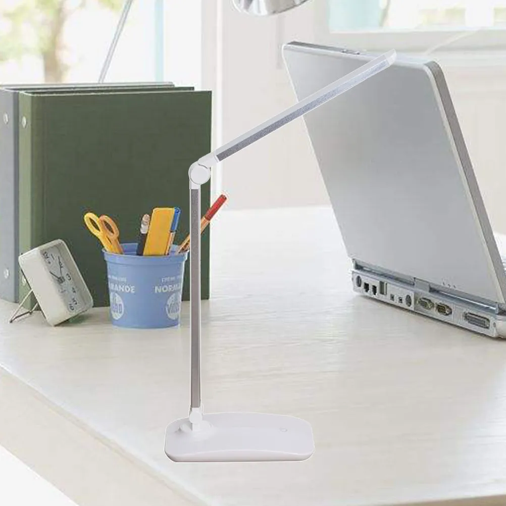 메탈 터치 컨트롤 LED 데스크 램프, 조절 가능한 초슬림 알루미늄 암 레딩 램프, USB 포트 포함, 가정용 디밍 가능 무드등