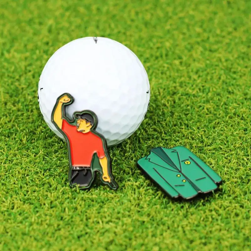 Golf Ball Mark Alloy Multicolor Tiger Green Jacket Marker Woods Mark Golf Ball Position Green Hat Clip Clip