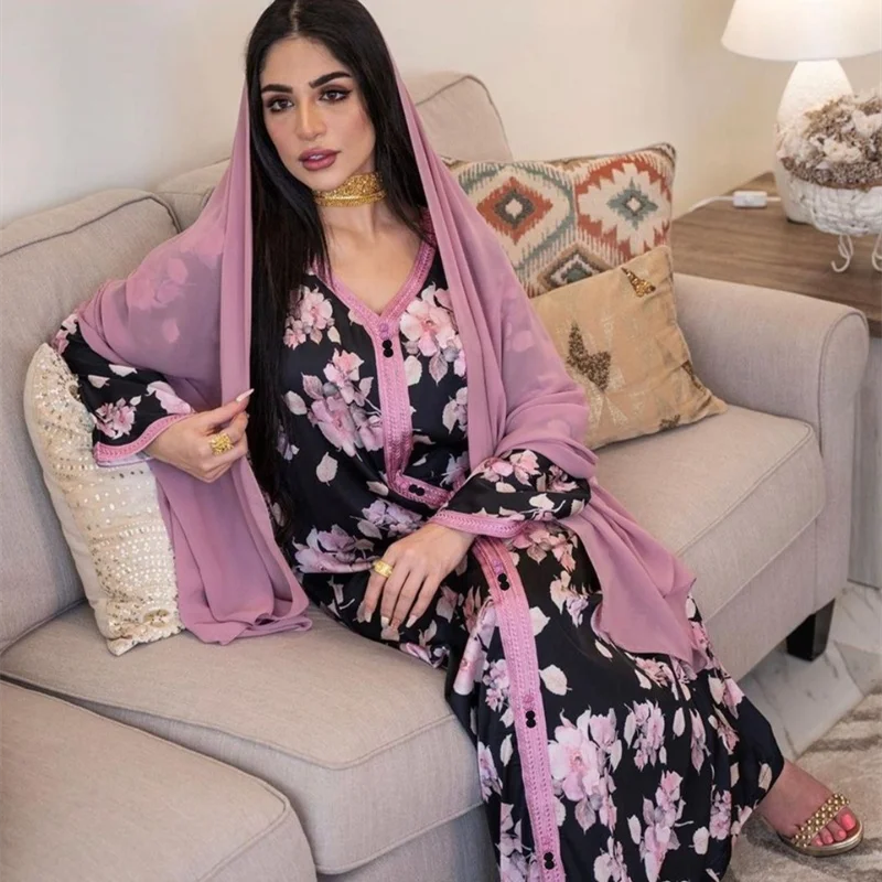 2023 Islam Abaya Dress Ramadan Eid Dress  Abayas for Women Ropa De Mujer Envio Gratis Islam Femme Robe Dubai Abaya Turkey