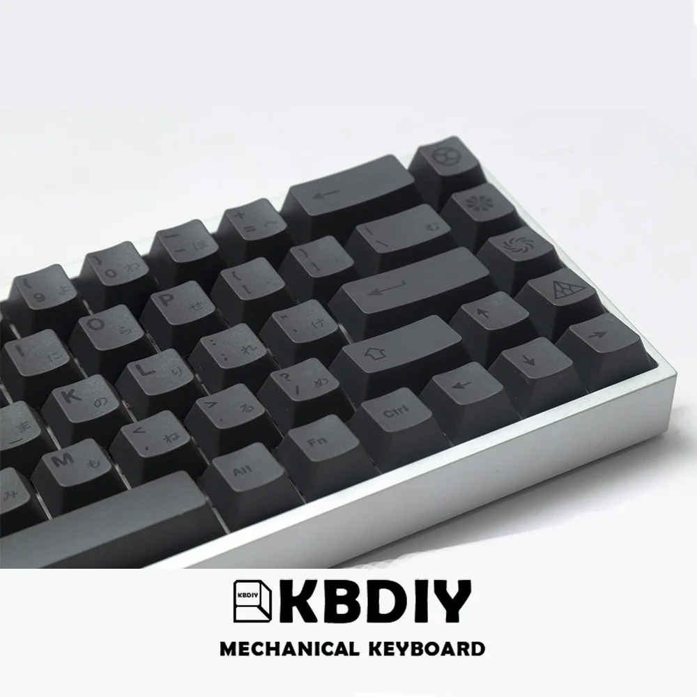 KBDiy GMK 미니멀리스트 그레이 키 캡 PBT 체리 프로필 MX 스위치 용 블랙 138 키 캡 기계식 게임 키보드 키 캡 DIY