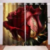 Rose Cartoon Curtains Cute Living Room Blackout Animated Curtains Customisable Home Nursery Window Treatments 3