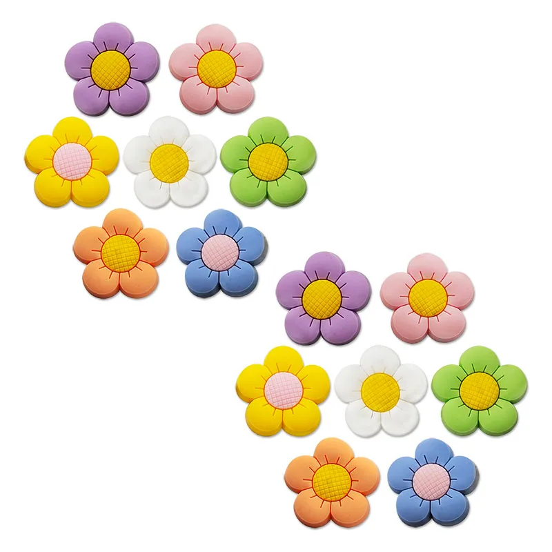 

Hot Selling Colorful Flowers Shoe Charms Pin for Croc Accessories Shoe Decoration Kids Adult Christmas Party Gifts Kids Gifts