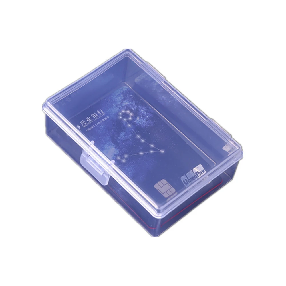 Plastic Storage Box Jewelry Case Mini Boxes Card Container Transparent Classic Portable