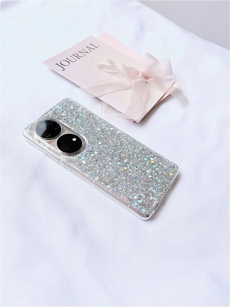 Luxury Bling Glitter Case For Huawei P40 P30 P20 Pro Mate 20 30 40 Nova 8 7 6 SE 5I 4E Honor 50 X30 9X Soft Silicone Clear Cover