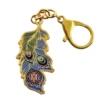 Feng Shui Peacock Feather Keychain honor and Luck Amulet Key chain 4