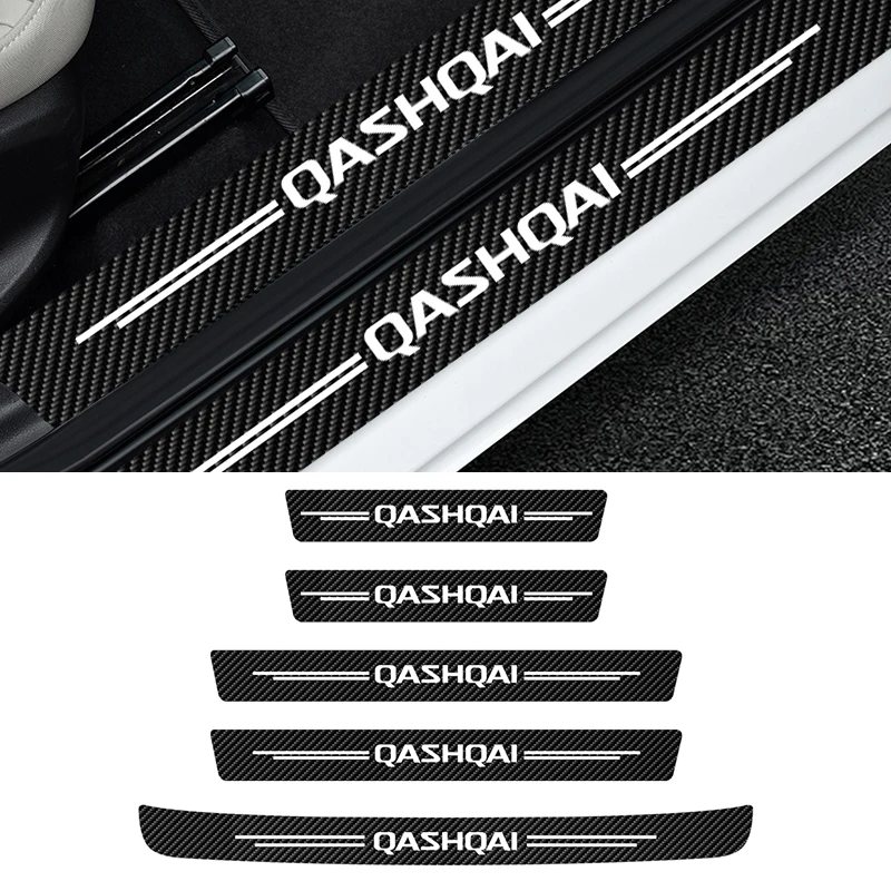Car Door Threshold Sill Sticker 5Pcs/set for Nissan Qashqai J10 J11 J12 2013 2015 Qashqai Emblem for car stickers