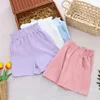 2025 New Summer Kids Wears Children Shorts Cotton Linen Pants Girls Pant Cartoon Casual Pants 4-10 Years 1