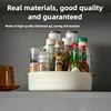 Kitchen Storage Spice Rack 360 Degree Rotating Cabinet Makeup Rotating Storage Box Non-slip Spice Rack Seasoning Box 3