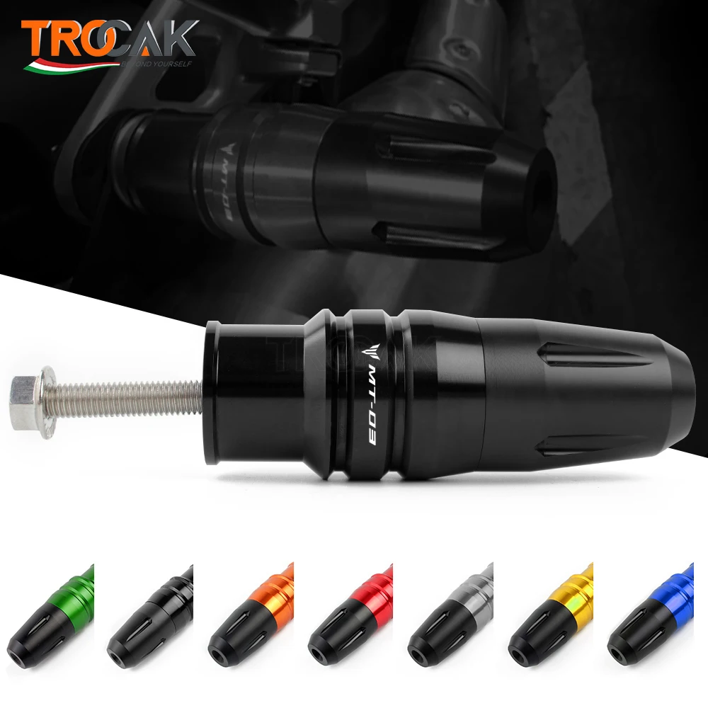 Scooter For Ya-MAHA MT-03 MT03 MT 03 Accessoires De Moto CNC Cadre Crash Pads D'échappement Curseurs Crash Protector Avec Logo Collision (Couleur : 5