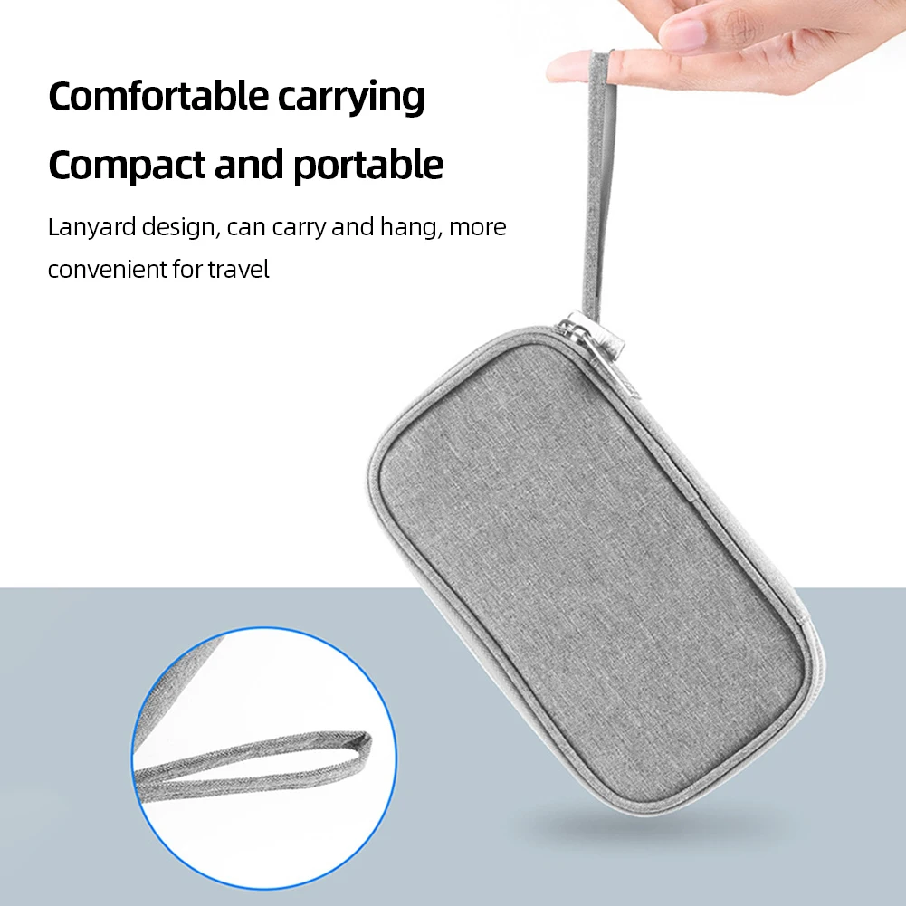 Large Electronics Organizer Case Travel Essentials Pouch Bag for Cables  Charger & Cords 7.9 Inch Tablet Magic Mouse (Sky Blue Two Layers-L)
