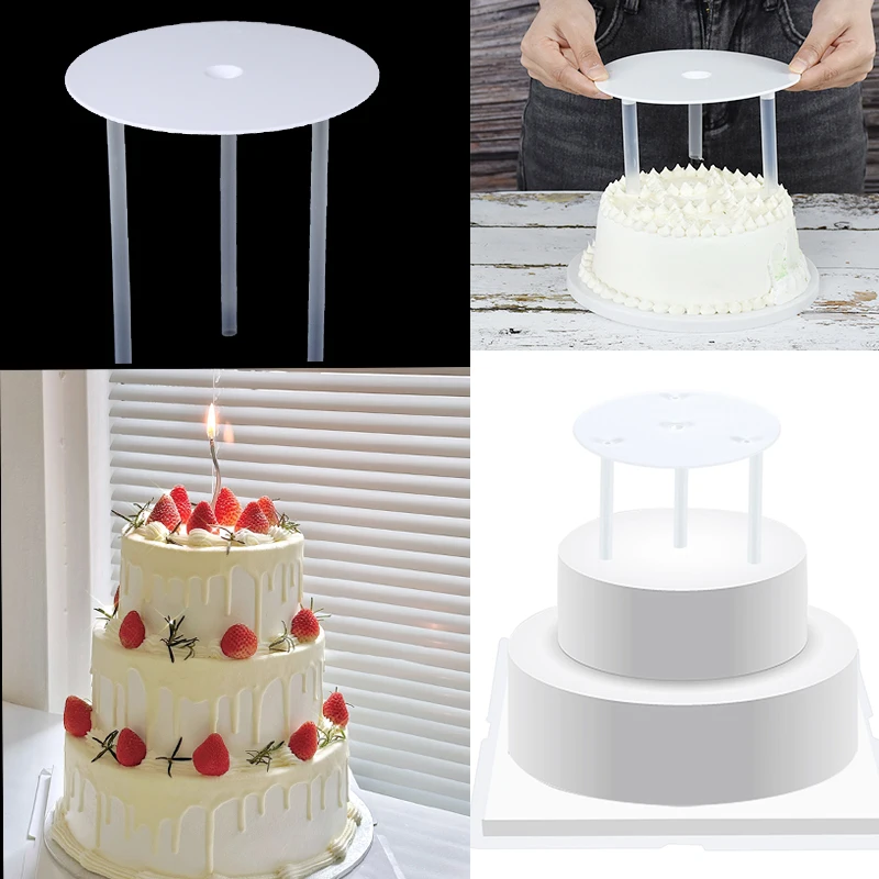 10/8/6inch Multi Layer Cake Dowels Rods Spacer Piling Birthday Cake Stand Holder For Wedding Party Decor Baby Shower Bakeware