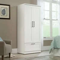 Sauder HomePlus Wardrobe/Pantry cabinets, L: 29.06" x W: 20.95" x H: 71.18", Soft White finish 2