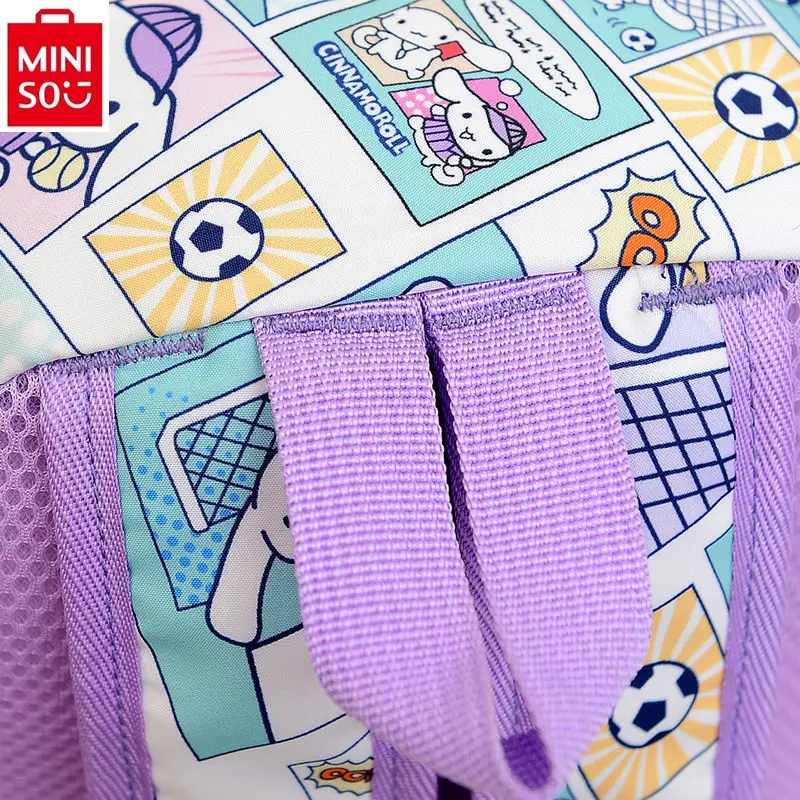 MINISO 2024 Cartoon Cute Kuromi Jade Gui Dog Sweet Printed Preschool School Bag Student Large Capacity Storage Backpack