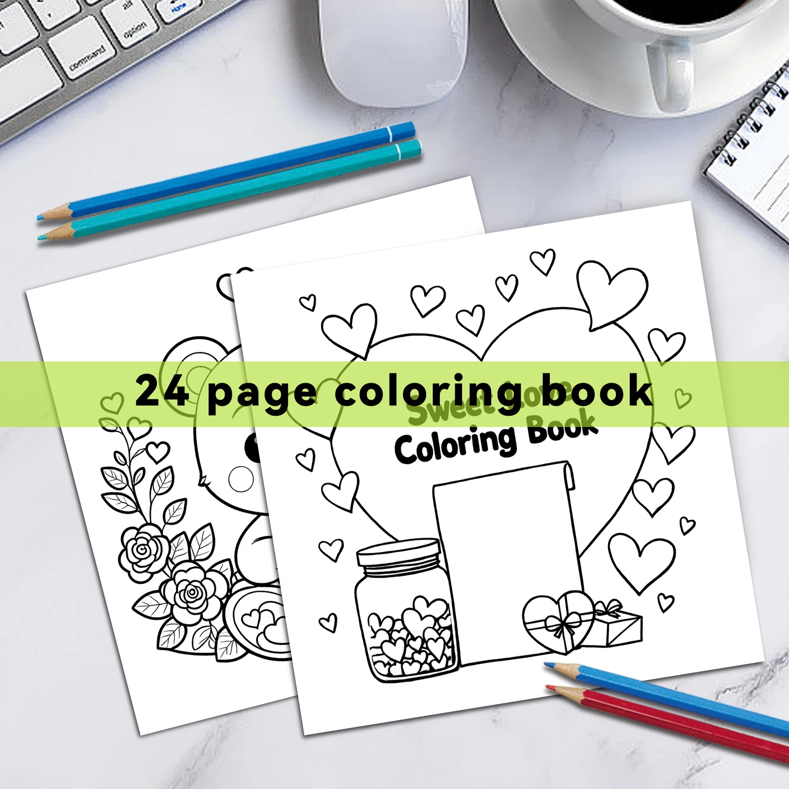 Halloween Adult Picture Book Sweet Love Coloring Book For Adults And Teens Featuring Adorable Creepy Creatures Halloween Gifts 4