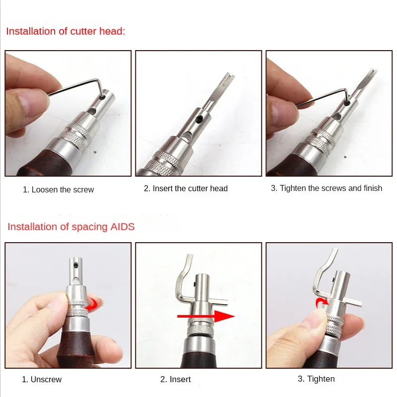 7 in 1 Set Pro Leathercraft Adjustable Stitching and Groover Crease Leather Tool DIY Handmade Practical leather craft tool kit,leather craft tool,leather craft tools,leather tools