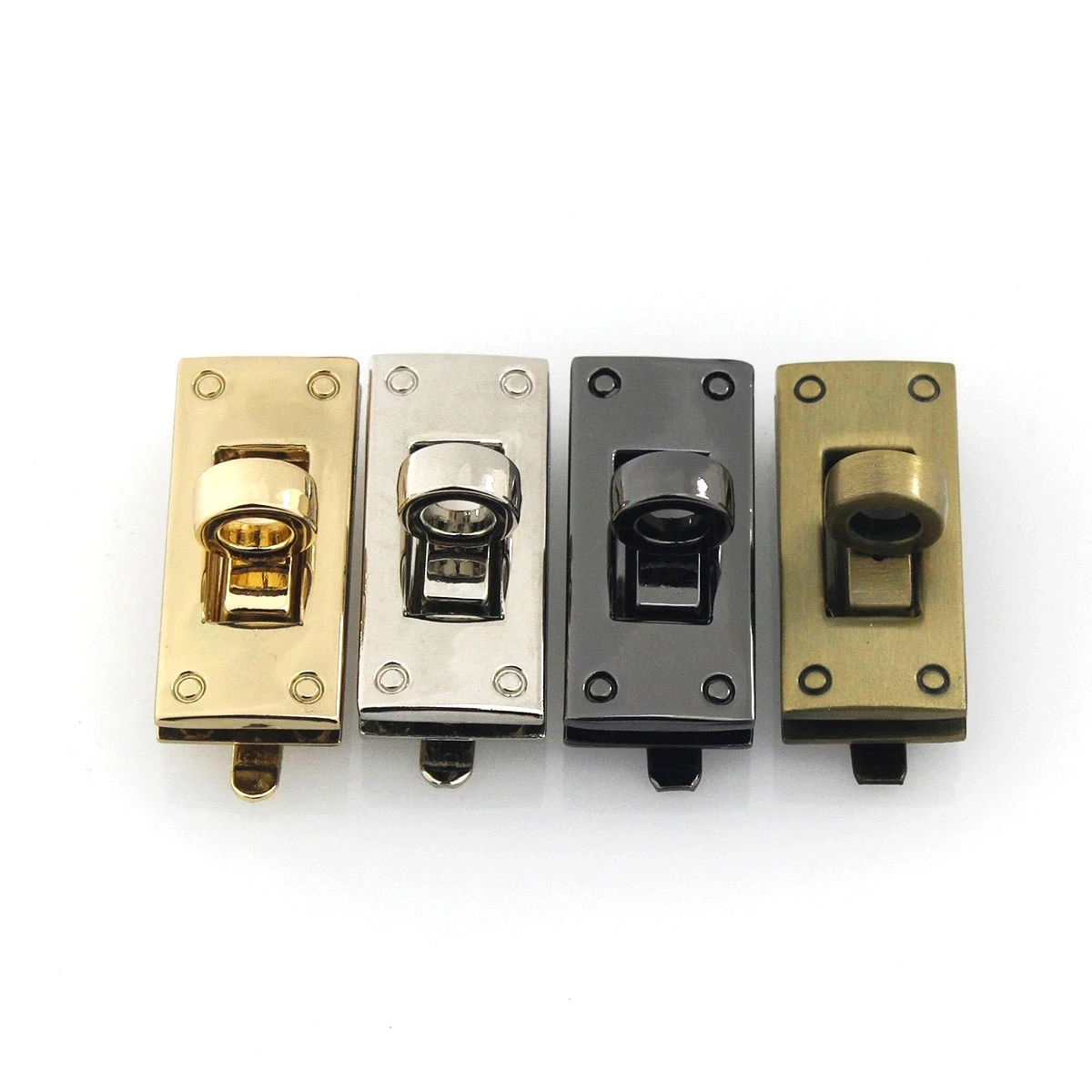 

1pcs Metal Rectangle Turn Lock New Style Fashion Twist Lock Clasp Leather Craft Women Handbag Shoulder Bag Purse DIY Hardware
