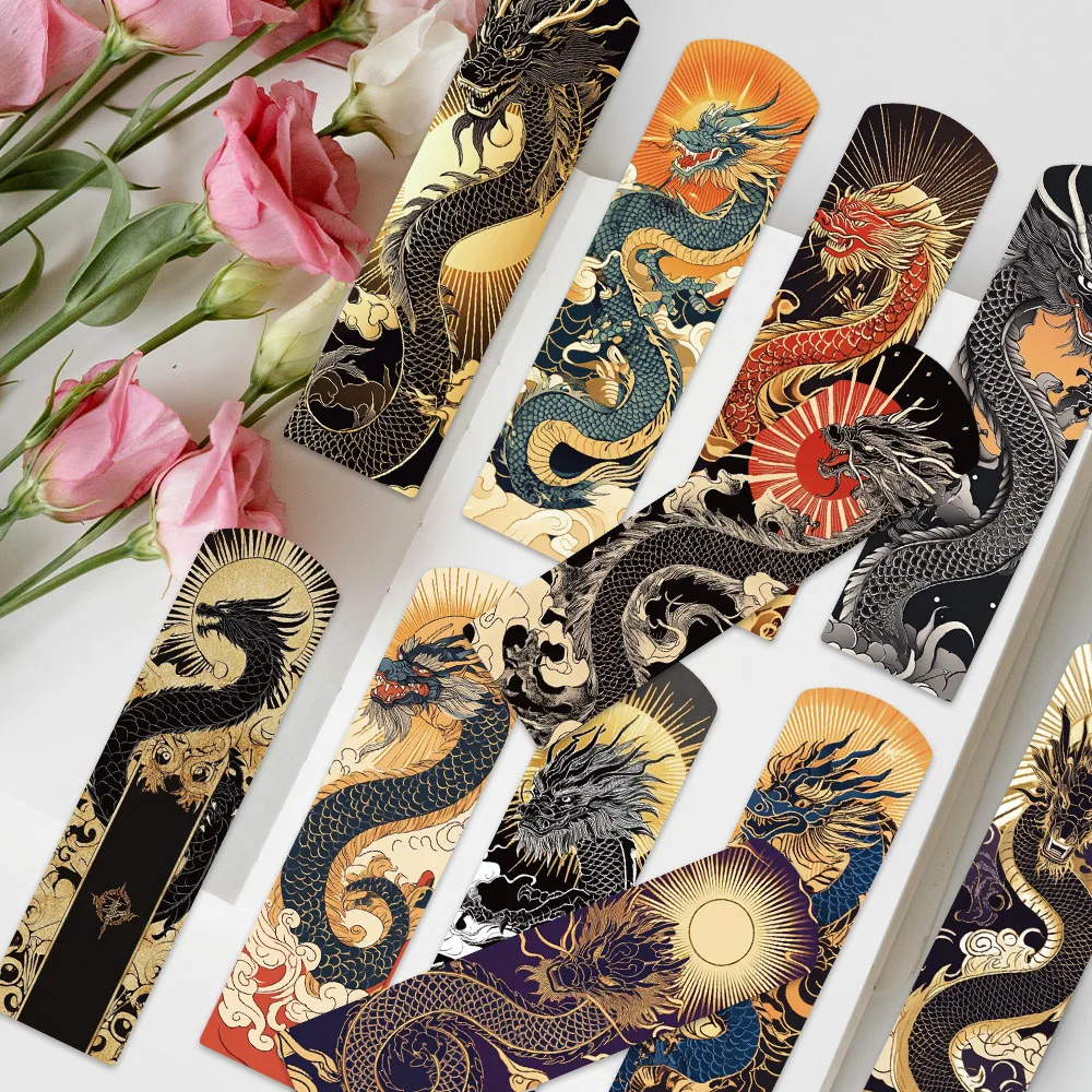 30 قطعة من الإشارات المرجعية الورقية للتنين الصيني...