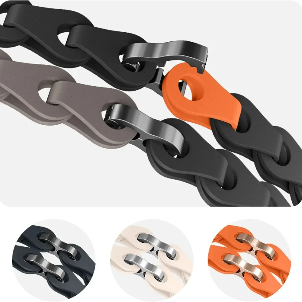 Elegant Chain Link Silicone Watch Strap Bracelet