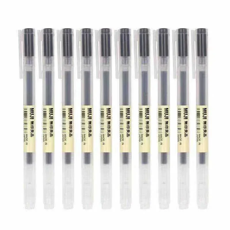 0.38/0.5mm Gel pens Black/Blue Ink School Office Supply Stationery For Student Business Signature 10Pcs/Set