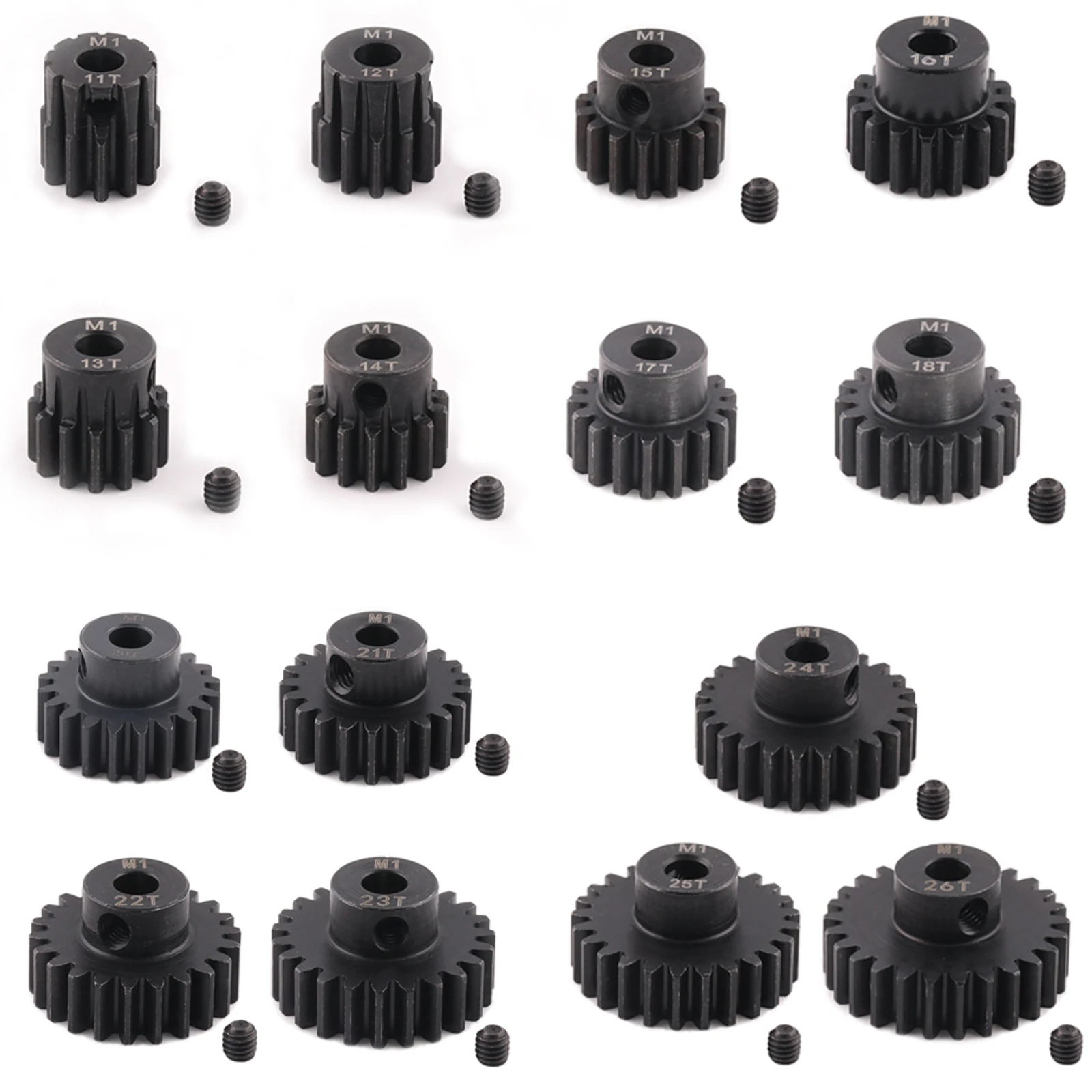 Piñón De Acero Endurecido MOD1 30 Dientes Para RC - Diámetro De Eje 5mm, Referencia HobbyStar 392-11-030