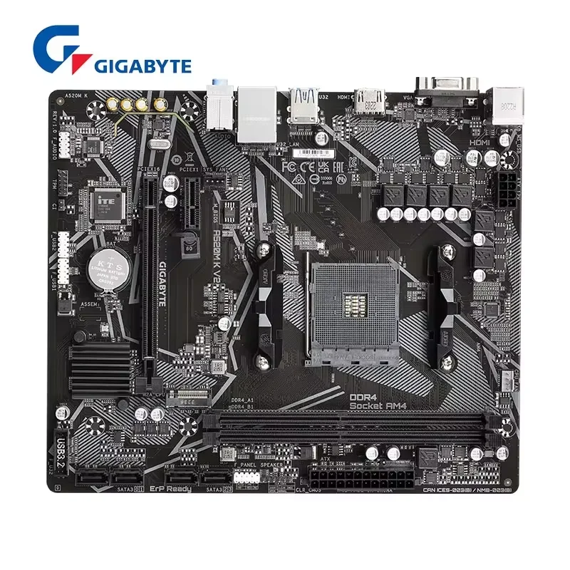 GIGABYTE A520M K V2 Motherboard AMD AM4 For Ryzen 5 Series