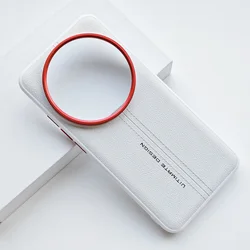 Ultimate Leather Mid - Line Phone Case - Ultra Slim Protective Cover for Xiaomi 14 Ultra (Off - White)