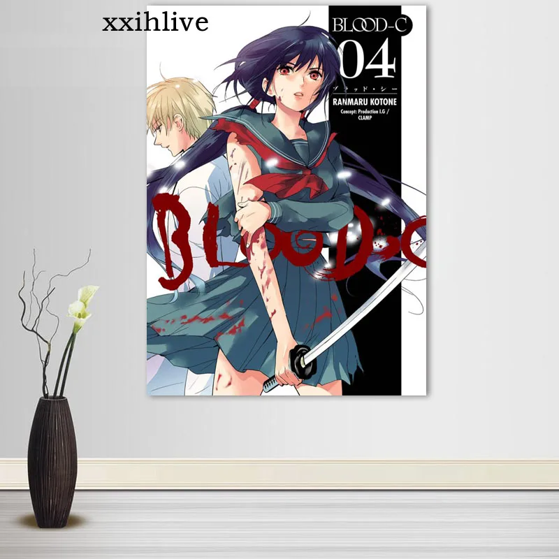 Blood-C Saya Otonashi Anime Meninas Anime Anime Meninos Arte de Parede  Impressões em Tela Poster Para Casa Conjunto de 1 Decoração Sem Moldura 12  x