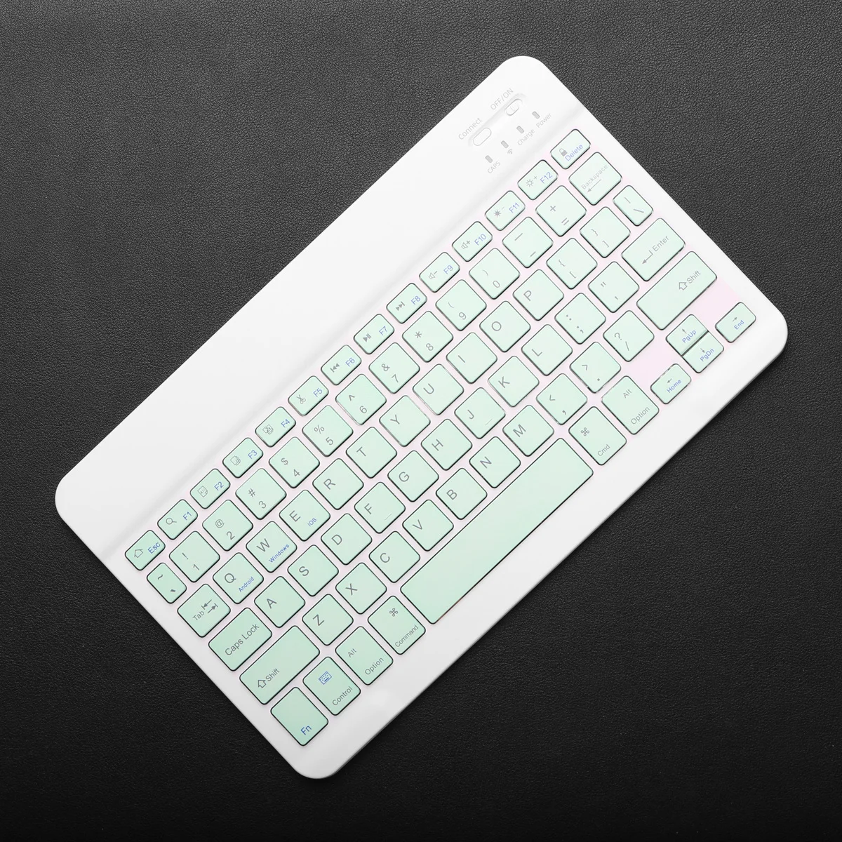 Teclado recargable compatible con Bluetooth Teclado inalámbrico portátil compacto para Android Windows iOS Tablet iPhone iPad Samsung