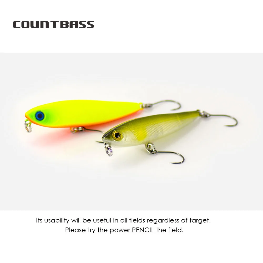 COUNTBASS Wobbler Topwater 55mm 2-3/16" 3g 1/8 oz. Floating Lure Pencil Plug Angler's Fishing Lures La Peche Au Leurre Hardbaits