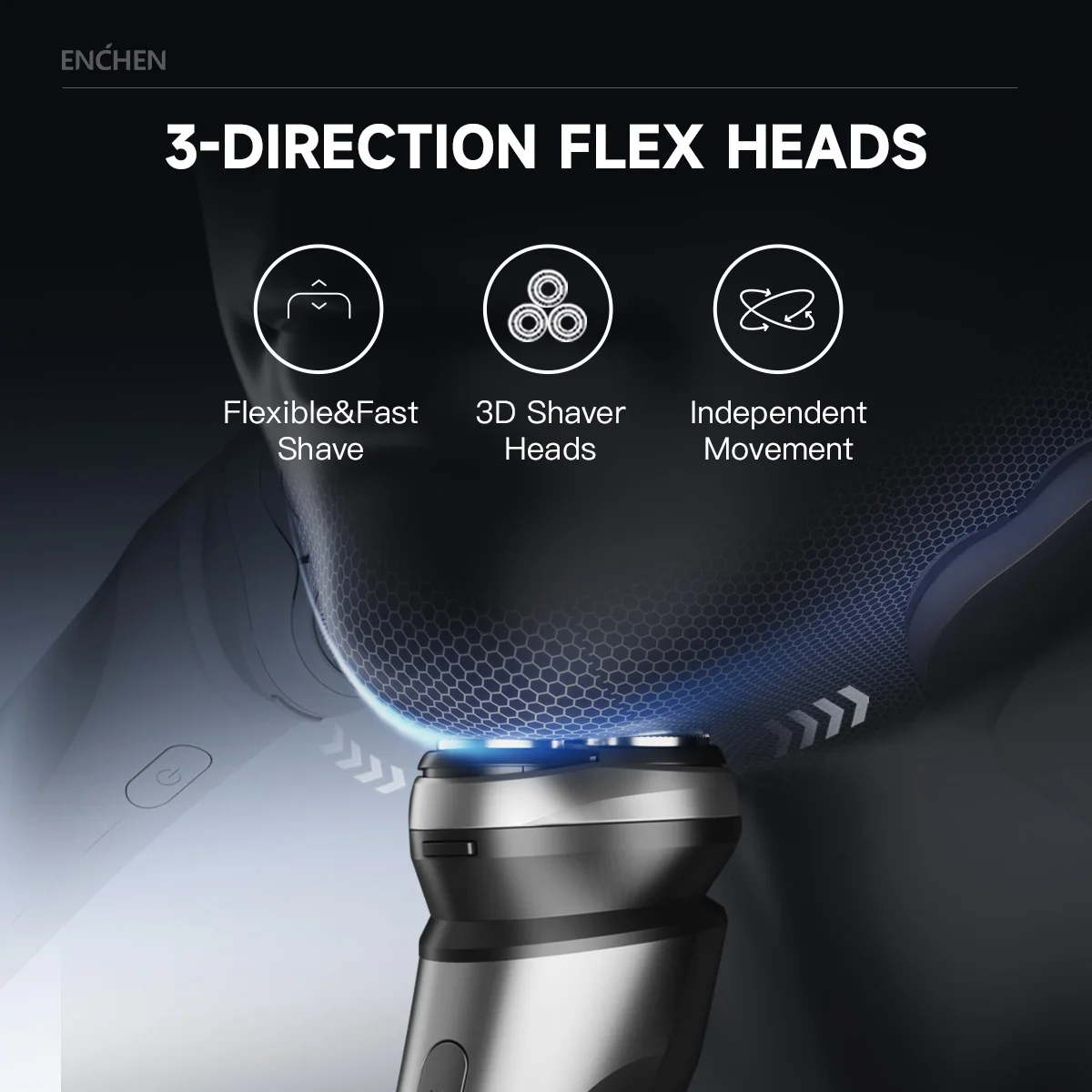 Electric Shaver Rotary 3D Waterproof Safety Lock For Men
