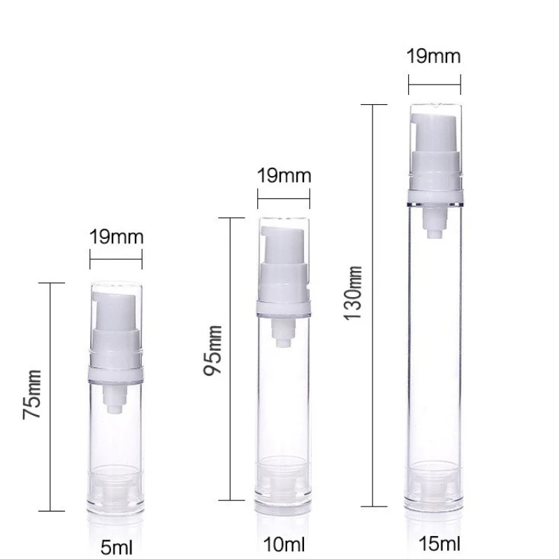 Liquid Foundation Travel Bottle 5/10/15ml Cosmetics Eye Cream Vacuum Bottle Travel Portable Refillable Bottles