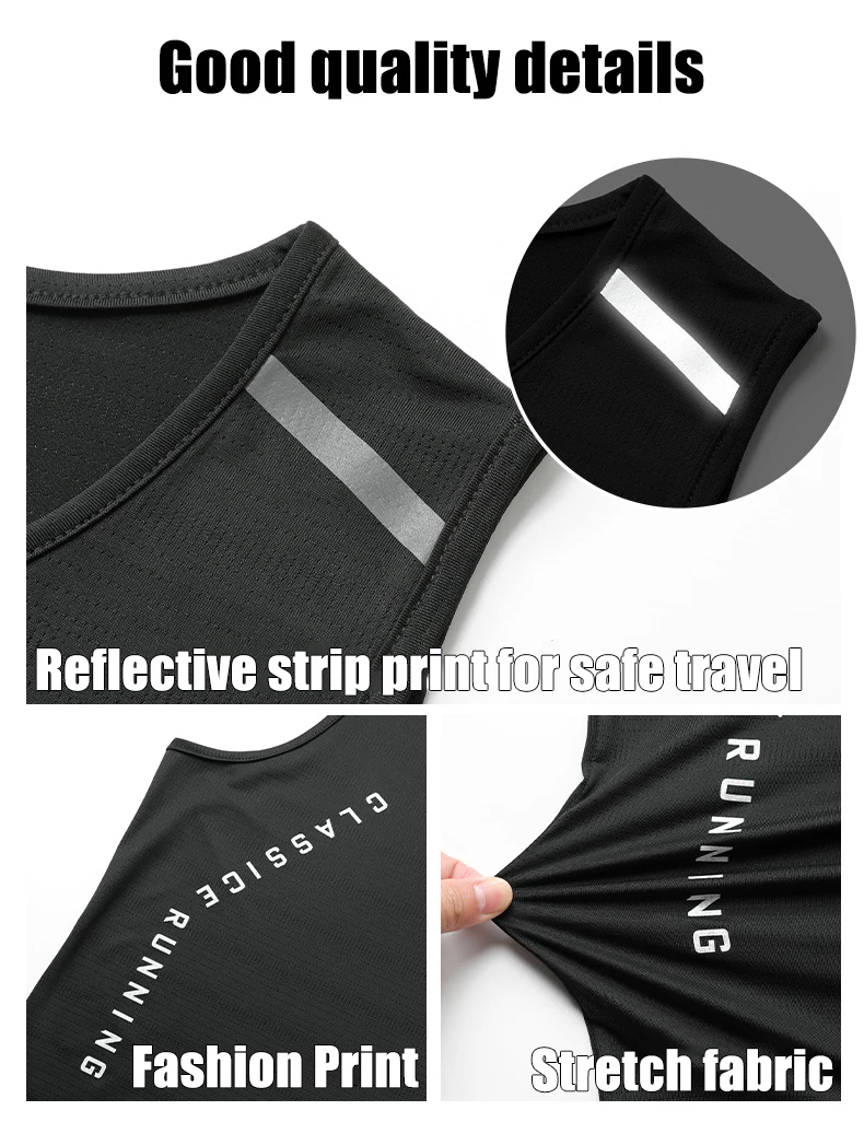 Mens Quick-Dry Running Vest - Breathable Sleeveless Gym Tank Top