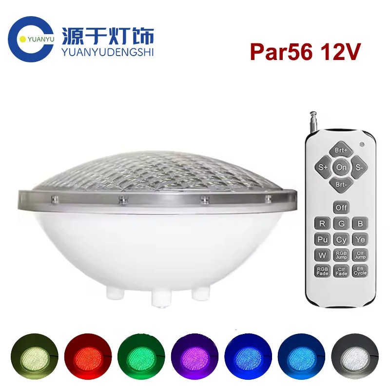 Par56 Swimming Pool Light 12V SpotLight 18W 25W 35W Fountain Bulb IP68 Rgb Waterproof Underwater Outdoor Light Warm Cold White