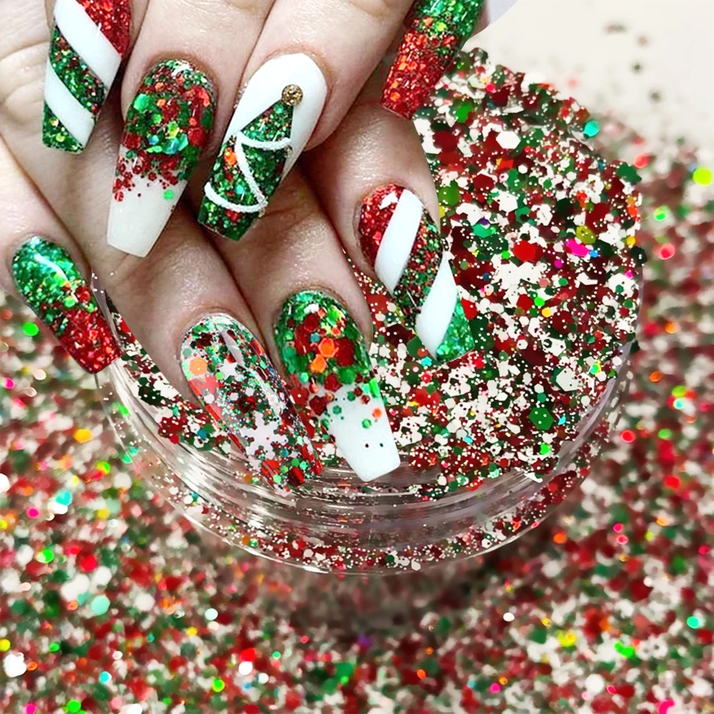 Sparkling Snowflake Holiday Nails
