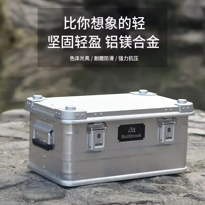 Aluminum magnesium alloy outdoor camping storage box Large capacity car backup storage rear end organizer 2