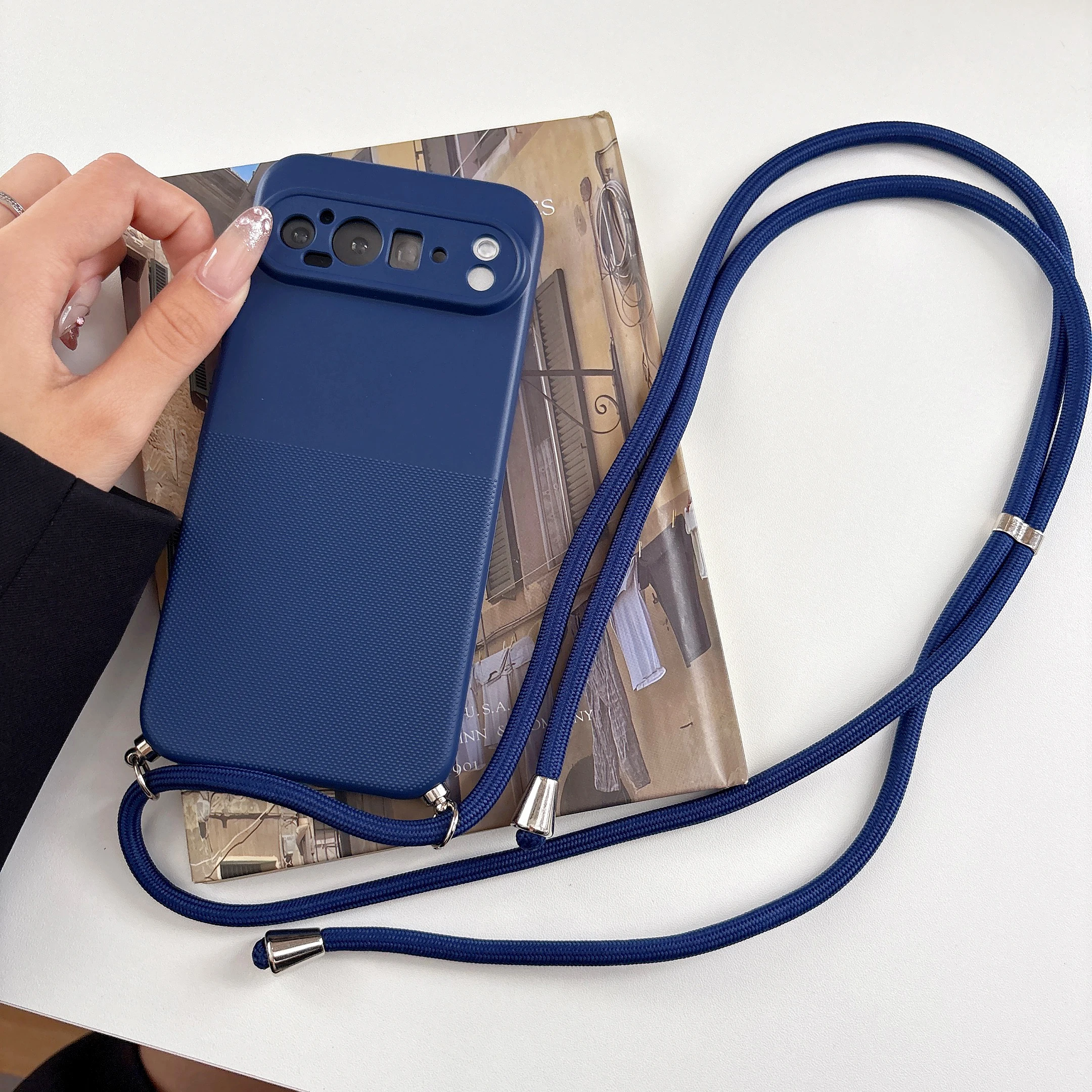 Chic Polka Dot Crossbody Lanyard Phone Case with Strap