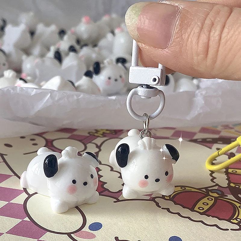 

Брелок для ключей Papa Sanrio, подвеска с японской милой девушкой в форме сердца, школьный рюкзак, аксессуары для ключей