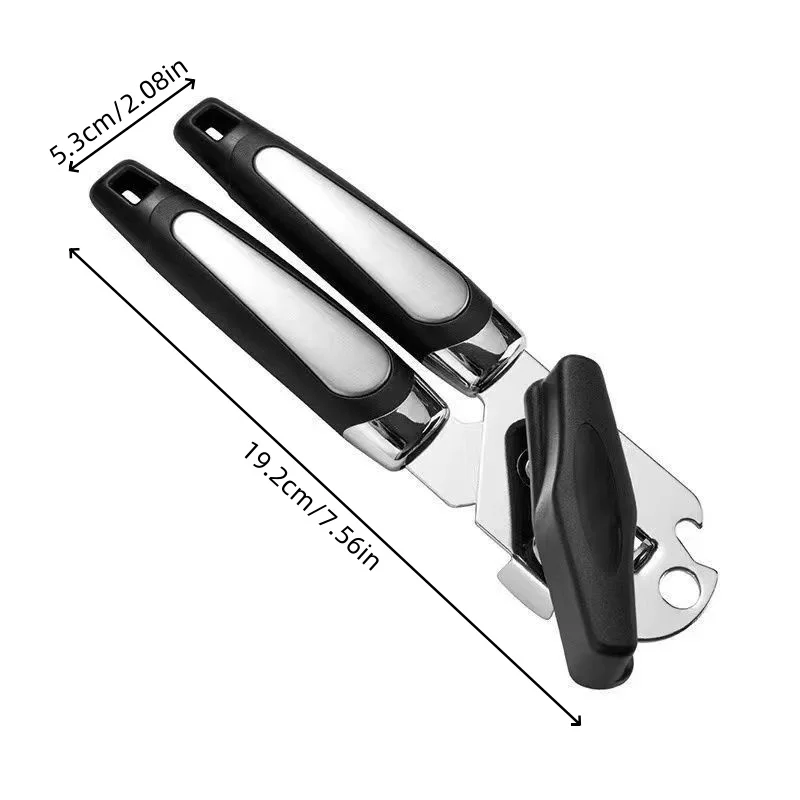 2pcs/스테인레스 스틸 캔 오프너 다기능 핸드 크랭크 캔 오프너 가정용 주방 도구