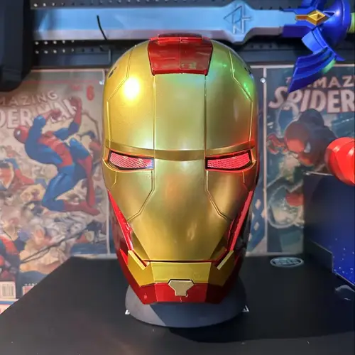 2025 New Iron Man Helmet Mk5 Jarvis Helmet Luminous Manual Opening And Closing Wearable Cool Children'S Cosplay Mask Toy Gift - Image 2