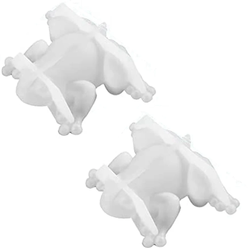 

2PCS Frogs Shape Resin Molds Animal Silicone Molds Diy Crystal Glue Small Animal Ornaments For Epoxy Casting