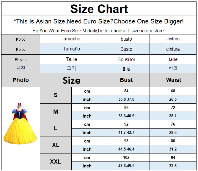 Snow White | Yellow Dress Cosplay Costume 16 Disney Snow White Cosplay Costume for Women (Unofficial)