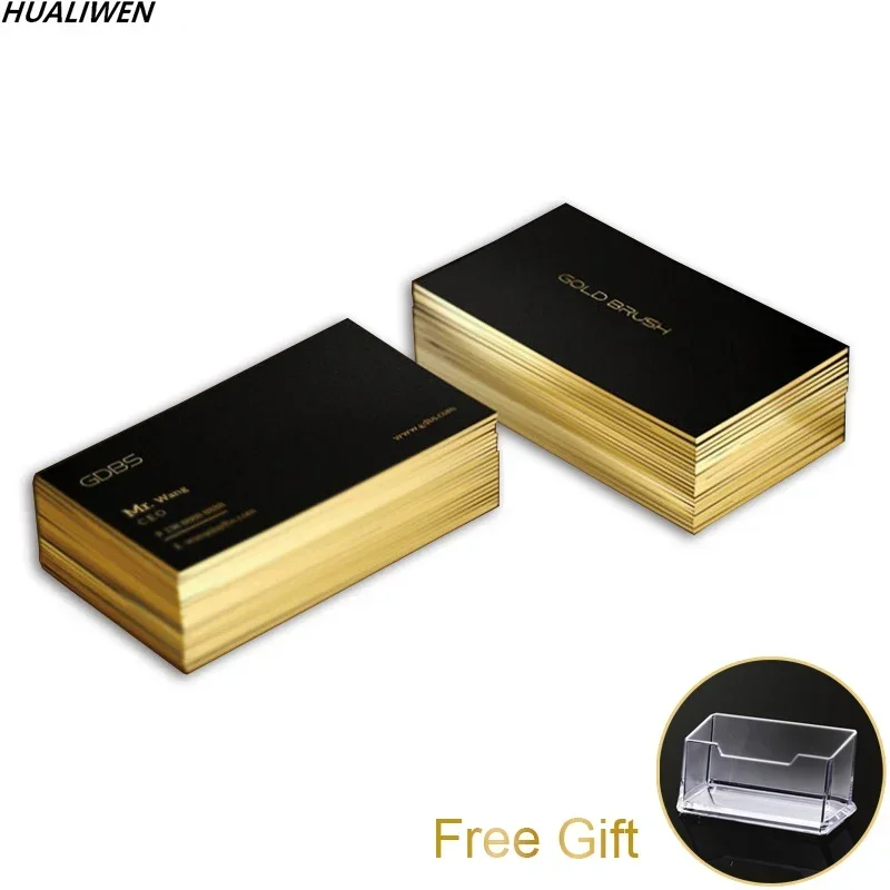 Business Card High-end Hot Stamping Double-sided Printing Business Card 500G Paper 100PCS Business cards