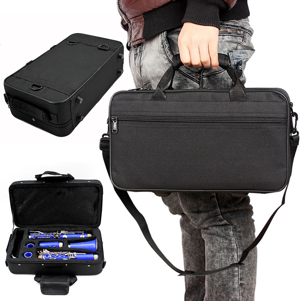 Clarinet Case Oxford Cloth Storage Bag with Shoulder Strap Clarinet Storage Carrying Case Protection Accessories