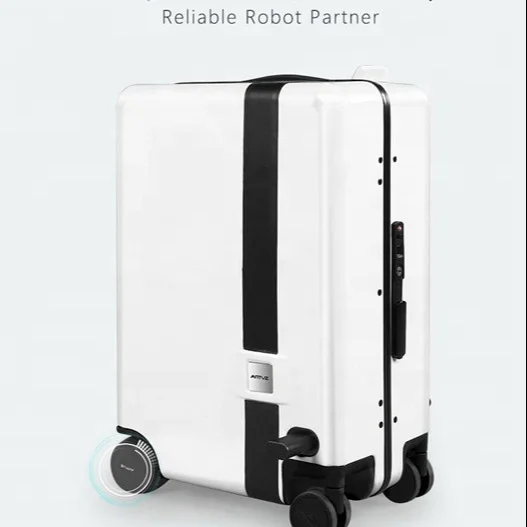 

Hot Sell Follow Smart Suitcase Robot Suitcase Mobile APP Control Ride Scooter TSA Fingerprint Lock Luggage