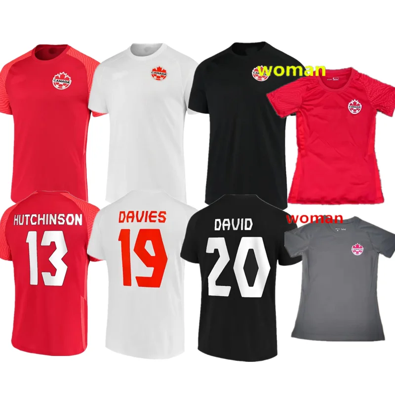 DAVIES National Team Jerseys，Canada Soccer，DAVID CAVALLINI HOILETT HUTCHINSON 2022 The Lates Men football shirts，women's jersey |