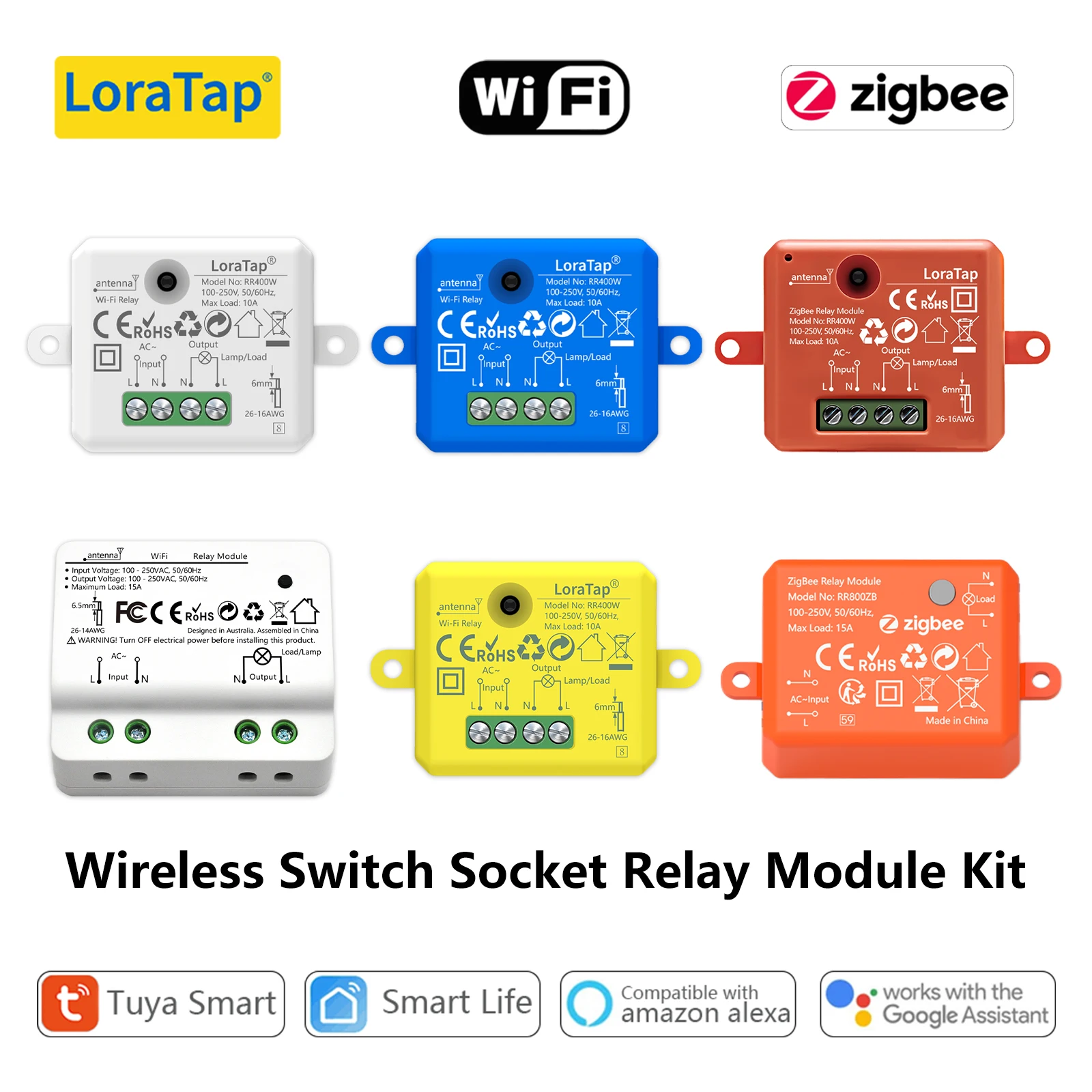 LoraTapWirelessSwitchSocketRelayModuleSeriesWiFiZigBeeBreaker