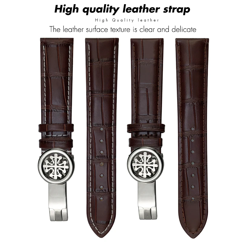 Genuine Leather Watchband for Patek PP Philippe 5227 5167