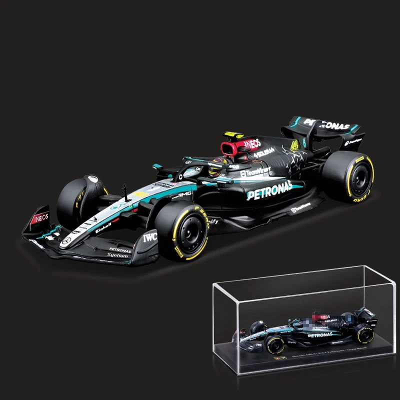 Bburago 1:43 Mercedes-AMG F1 W15 E Performance 2024 Alloy Car Miniature Diecast Model 44# Lewis Hamilton 81# George Russell Toy 2