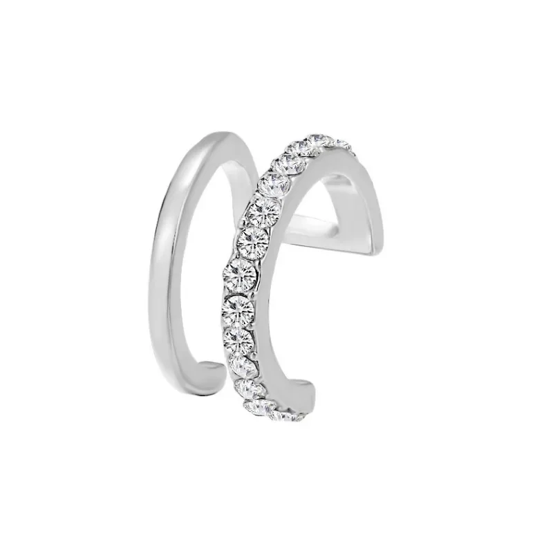 Rhinestone Decor Ear Cuff Earring for Woman Ear 2025 Summer Christmas Jewelry Gift ear clip earrings clip earrings ear clip ear accessories