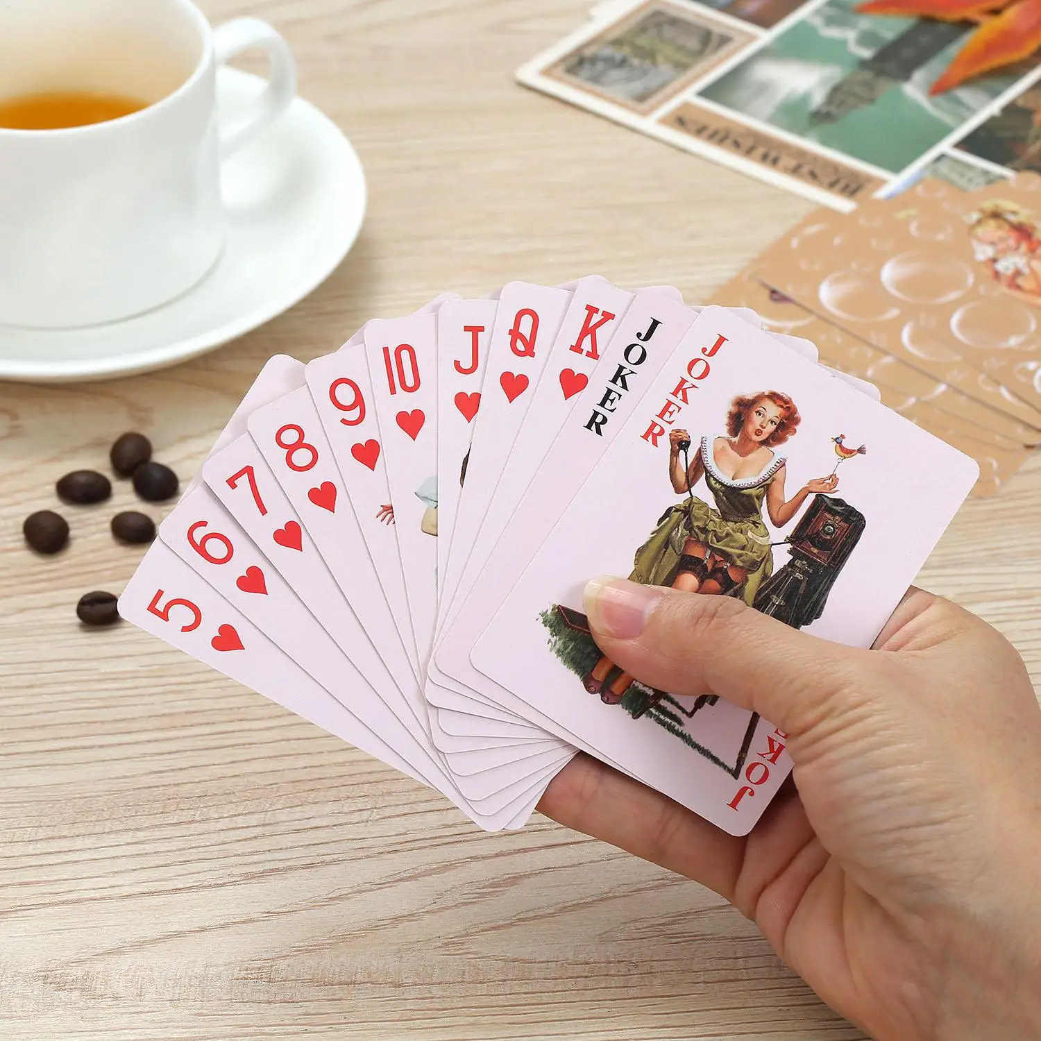 【Trending in Fashion】 Vintage Playing Cards Set Vintage Table Deck For Men Collectible Board Game Room Decoration For Party Man Cave Travel Event.